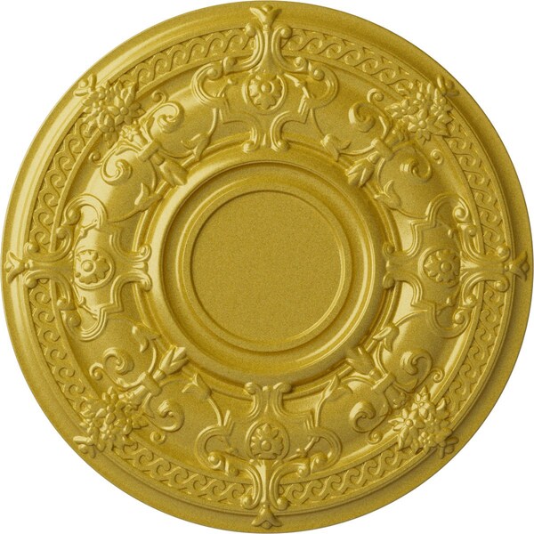 Ekena Millwork Dauphine Ceiling Medallion (Fits Canopies up to 13 1/4"), Hnd-Painted Rich Gold, 33 7/8"OD x 1 3/8"P CM33DARGS - main